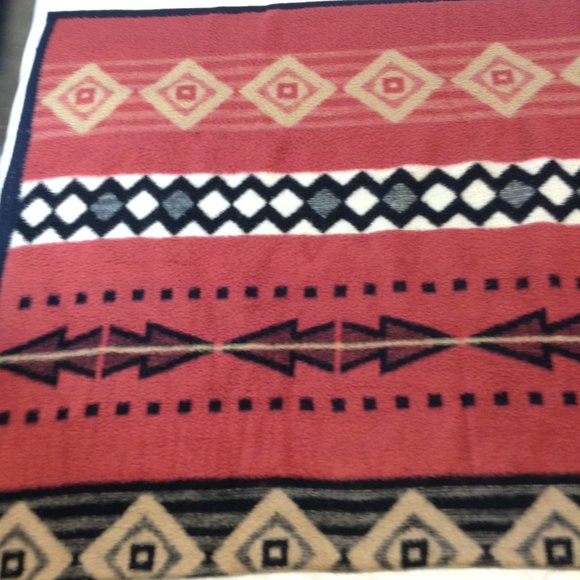 Vintage Biederlack of America Southwest Aztec Style Reversible Acrylic Blanket - Picture 3 of 15